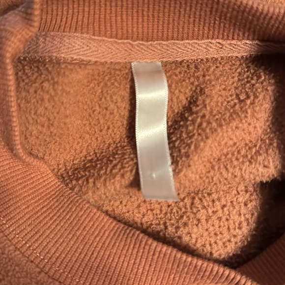 Fabletics sz S Rayne fleece sweatshirt top long sleeve brick color - Picture 8 of 8